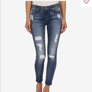 7 For All Mankind Ankle Gwenevere Ripped Jeans